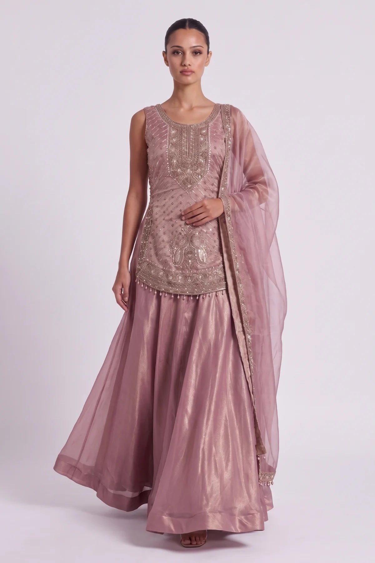 Gulkand Lehenga Set - Dorie Atelier