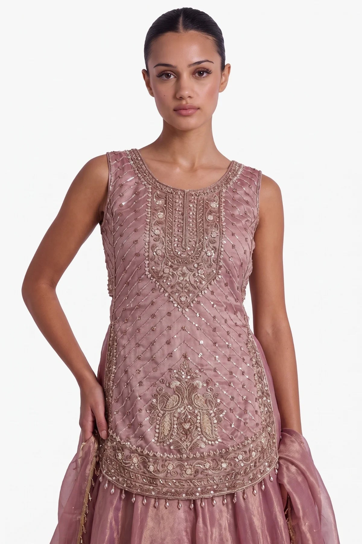 Gulkand Lehenga Set - Dorie Atelier
