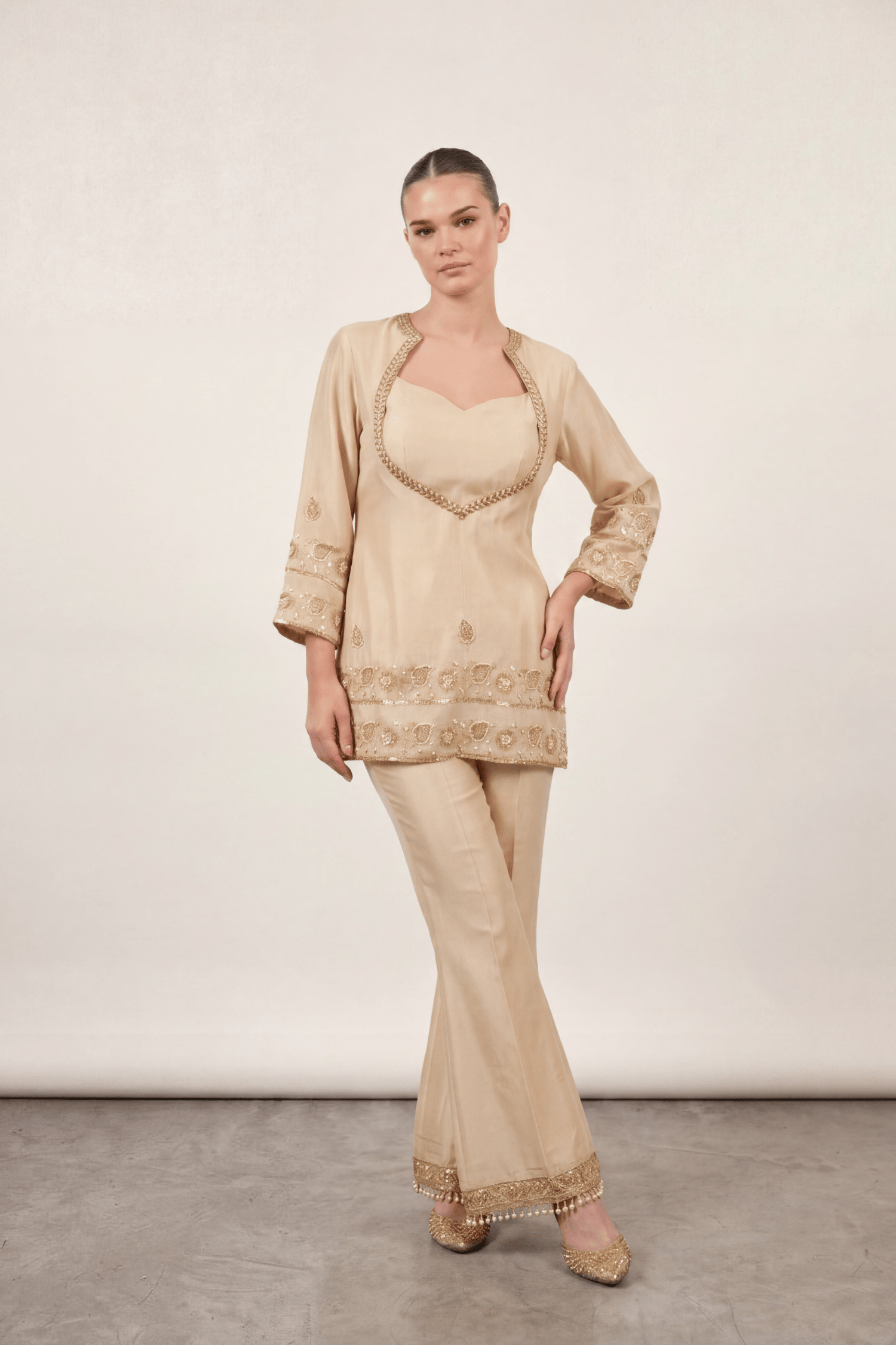 Ivory Zari Three-Piece Set - Dorie Atelier