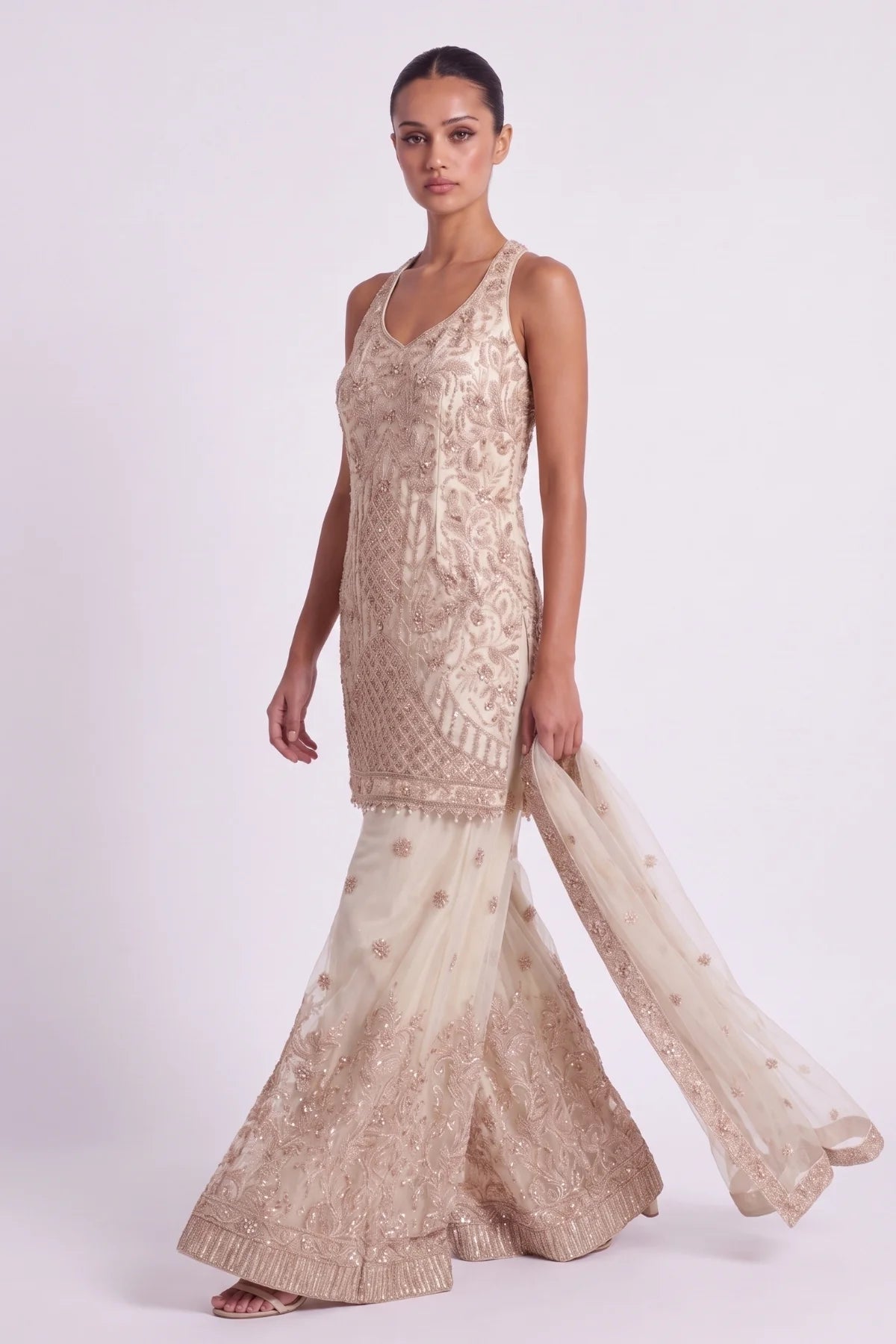 Lustre Sharara Suit - Dorie Atelier