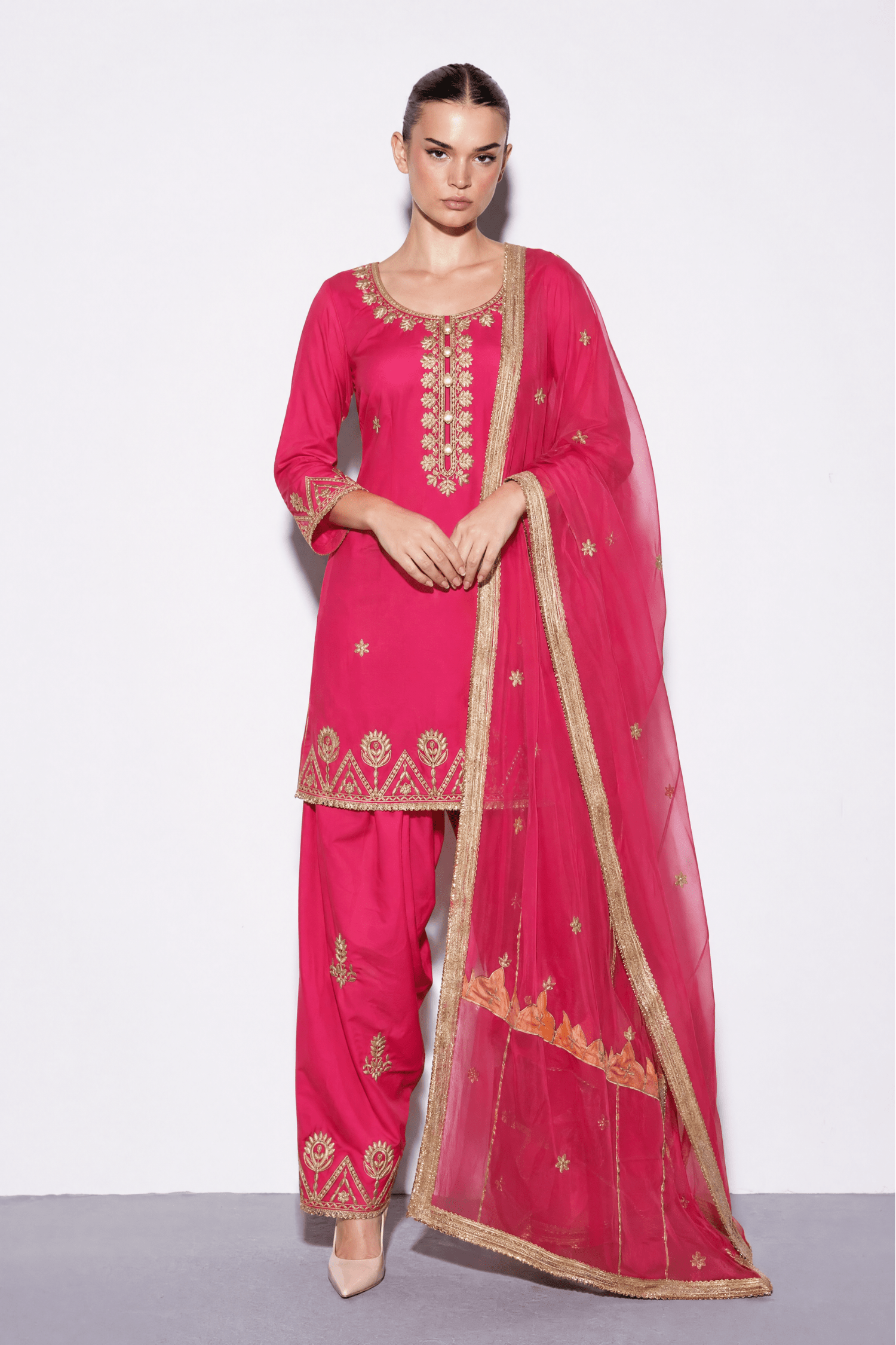 Magenta Ember Suit Set - Dorie Atelier