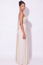 Marbre Draped Corset Gown - Dorie Atelier