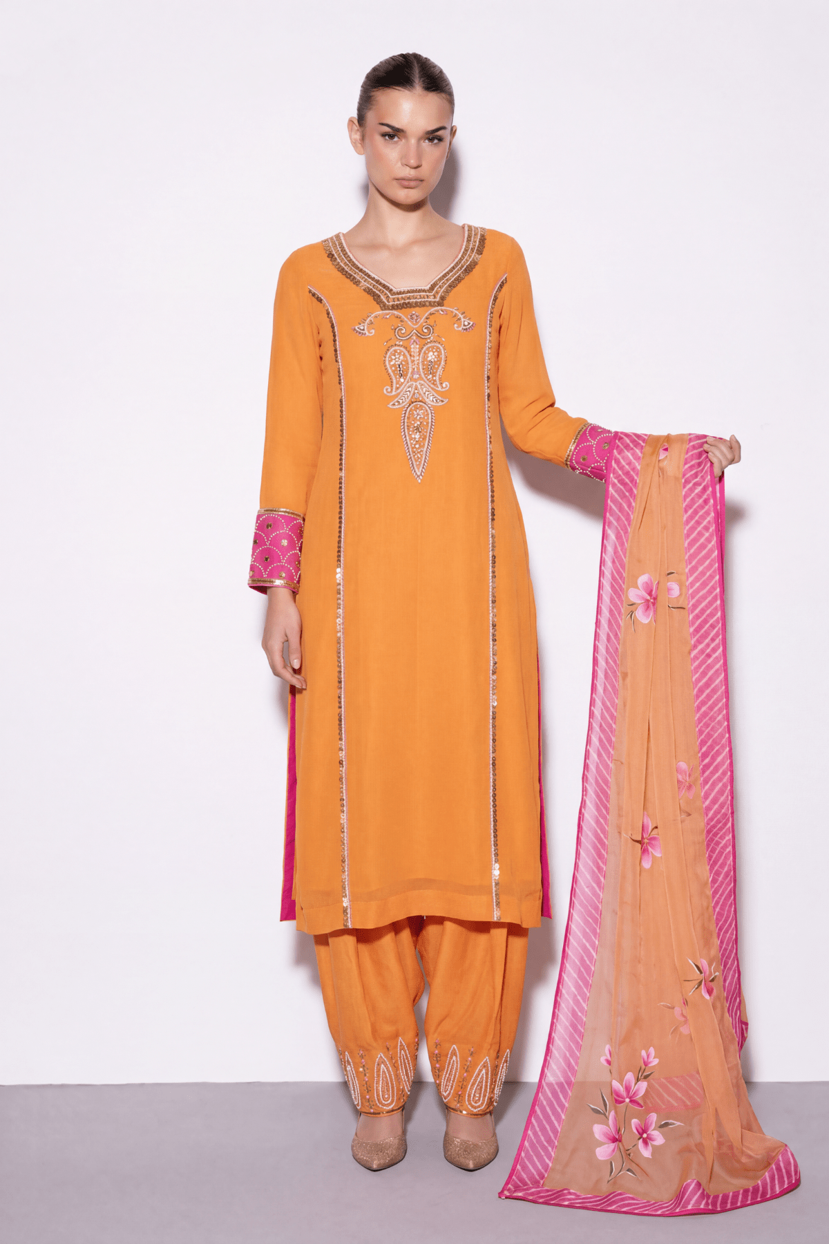 Marigold Salwar Suit - Dorie Atelier