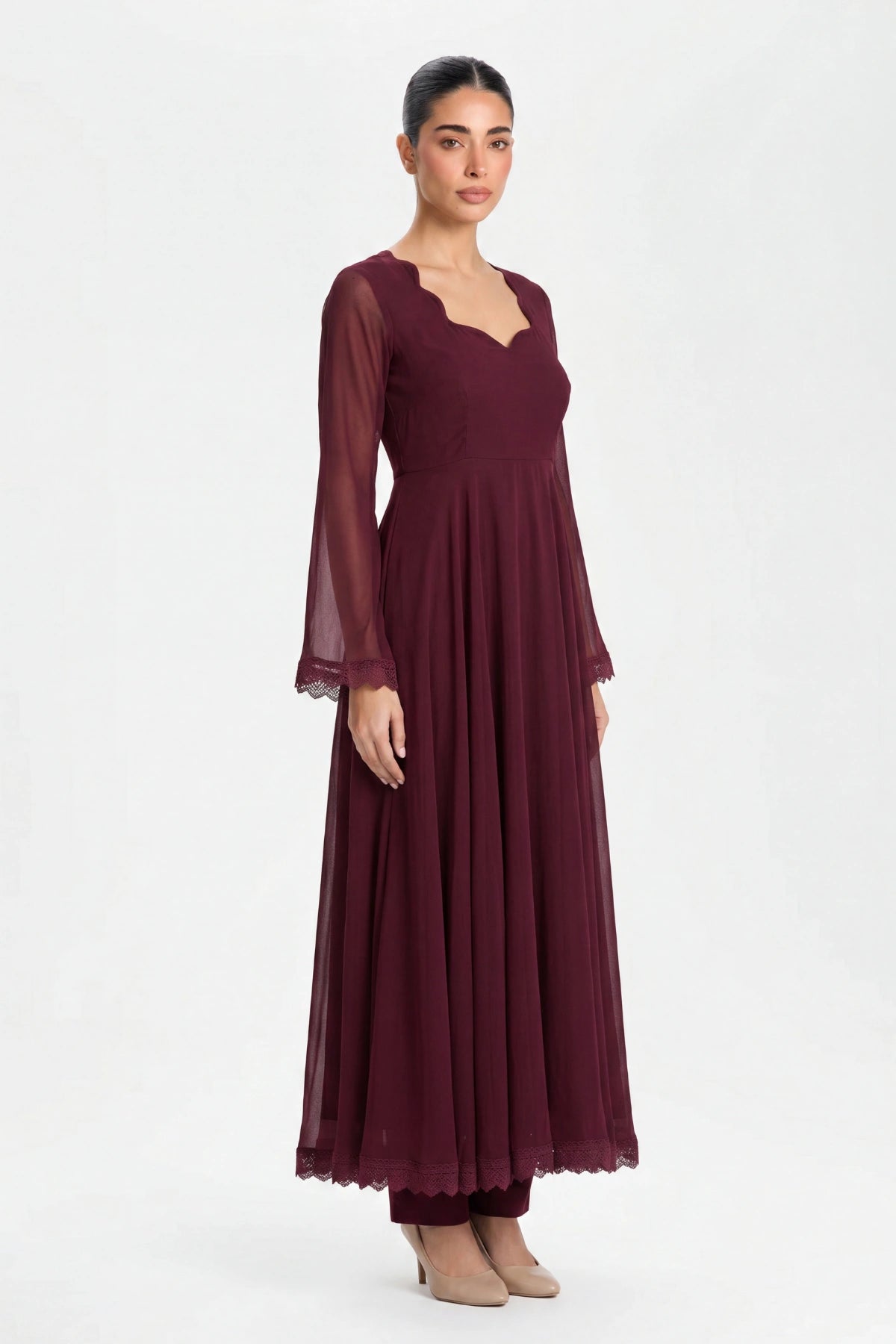 Merlot Anarkali Set