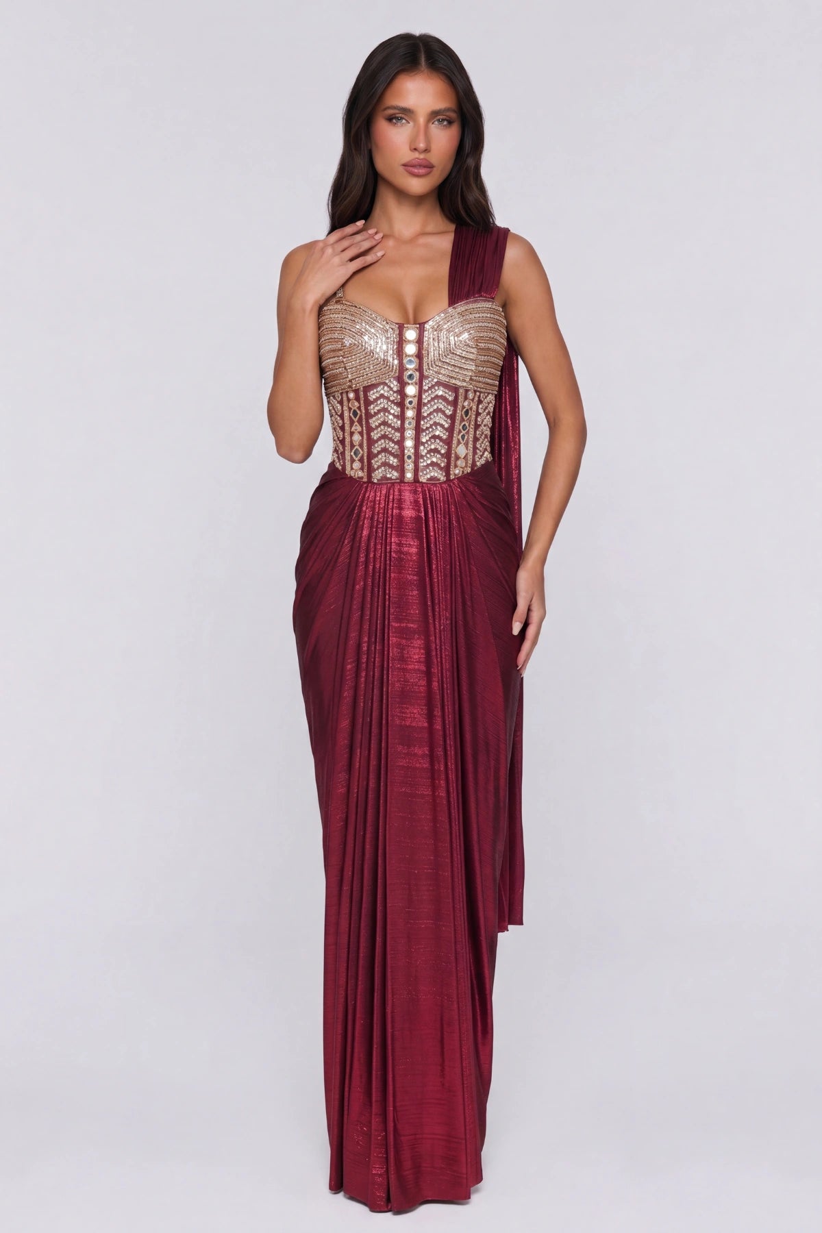 Grenache Saree Gown