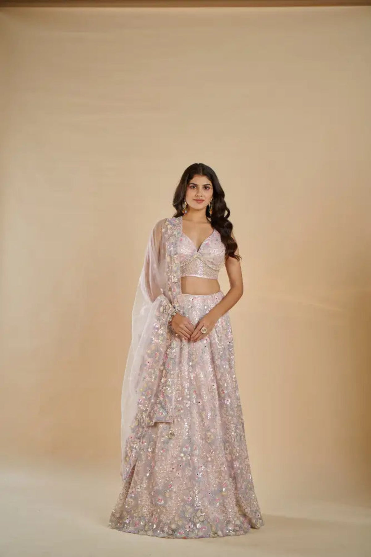 Floral Motif Princess Lehenga