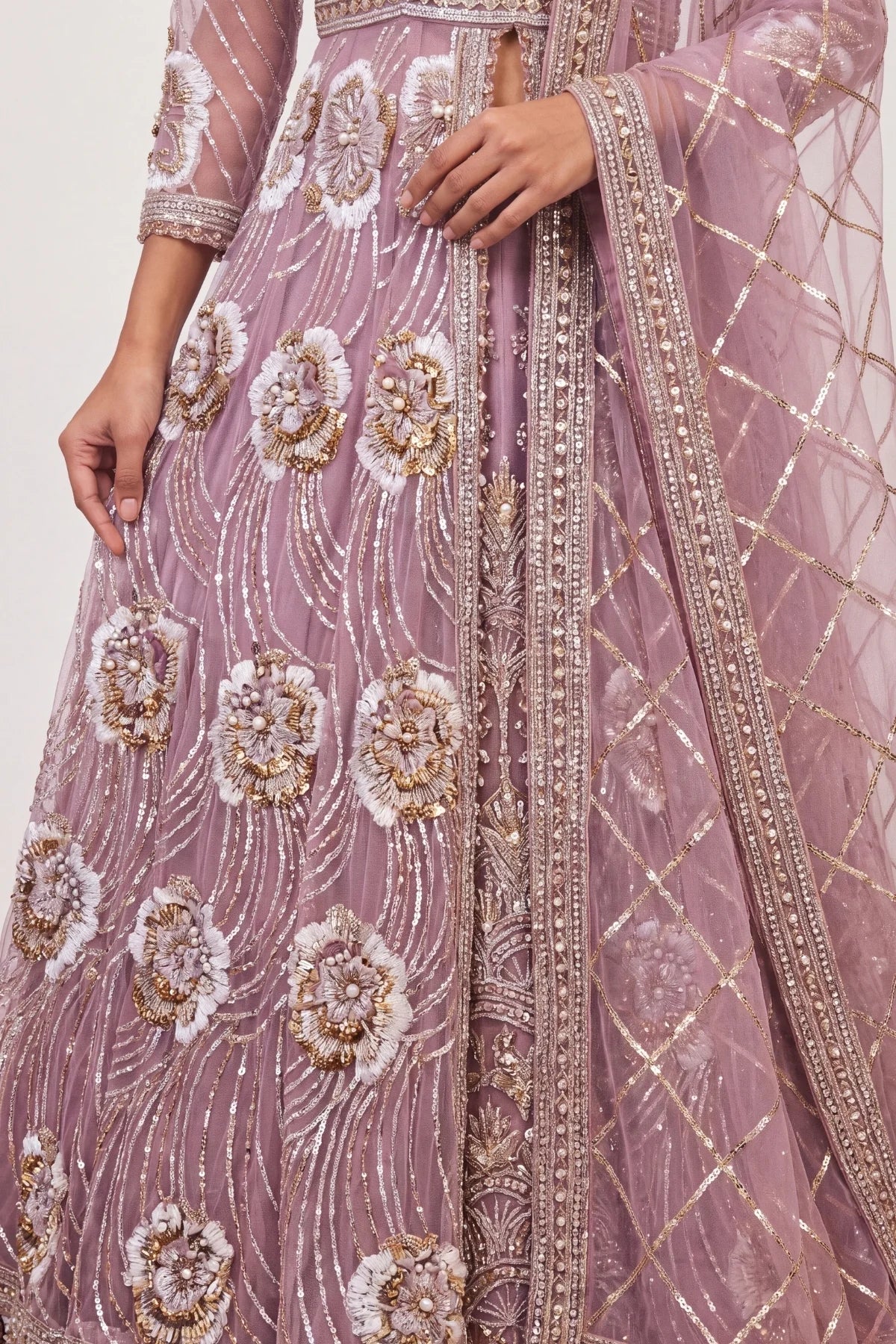 Mauve Panache Sharara Set - Dorie Atelier