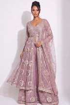 Mauve Panache Sharara Set - Dorie Atelier