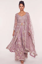 Mauve Panache Sharara Set - Dorie Atelier