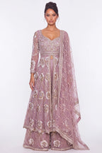 Mauve Panache Sharara Set - Dorie Atelier