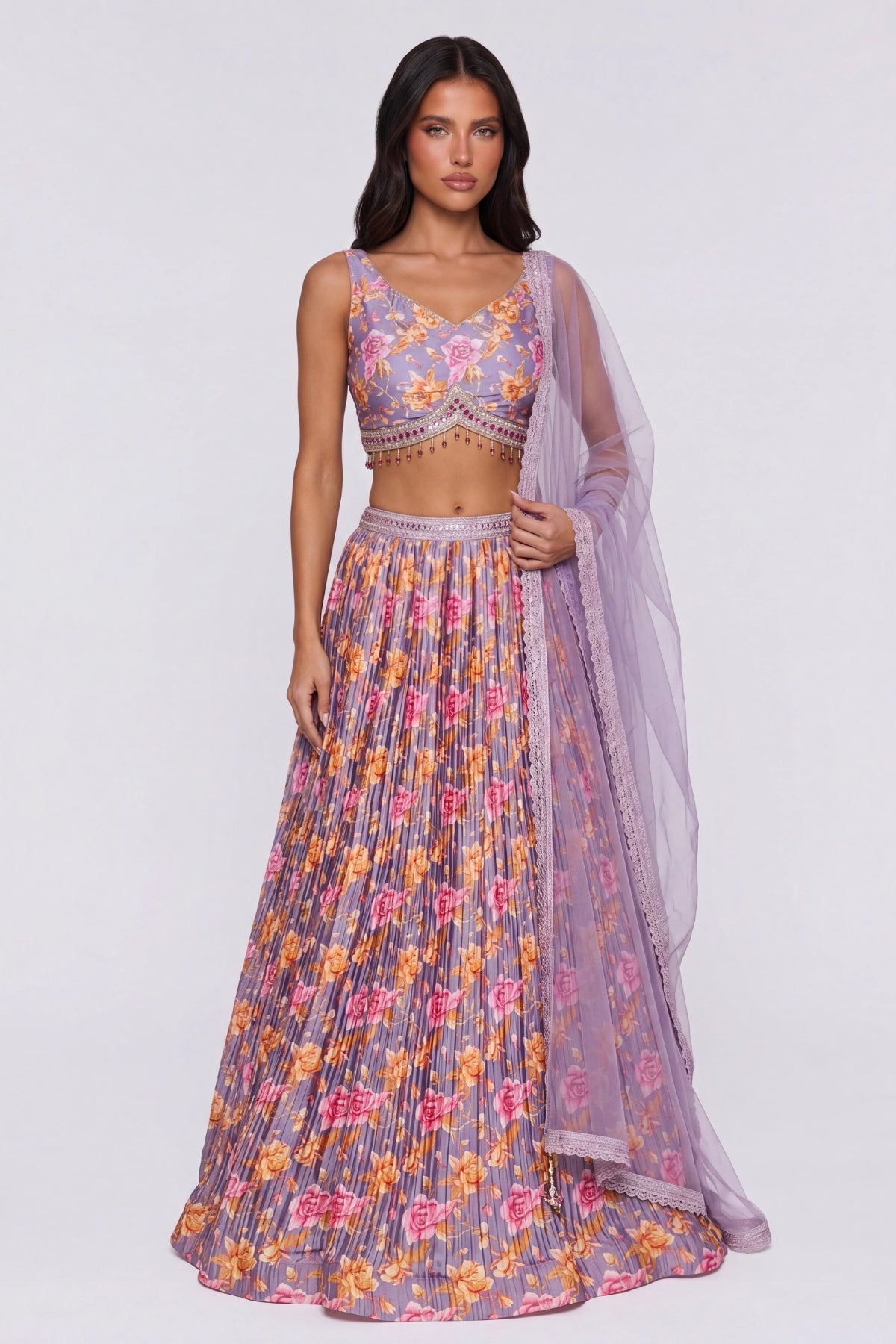 Mauverose Lehenga Set - Dorie Atelier