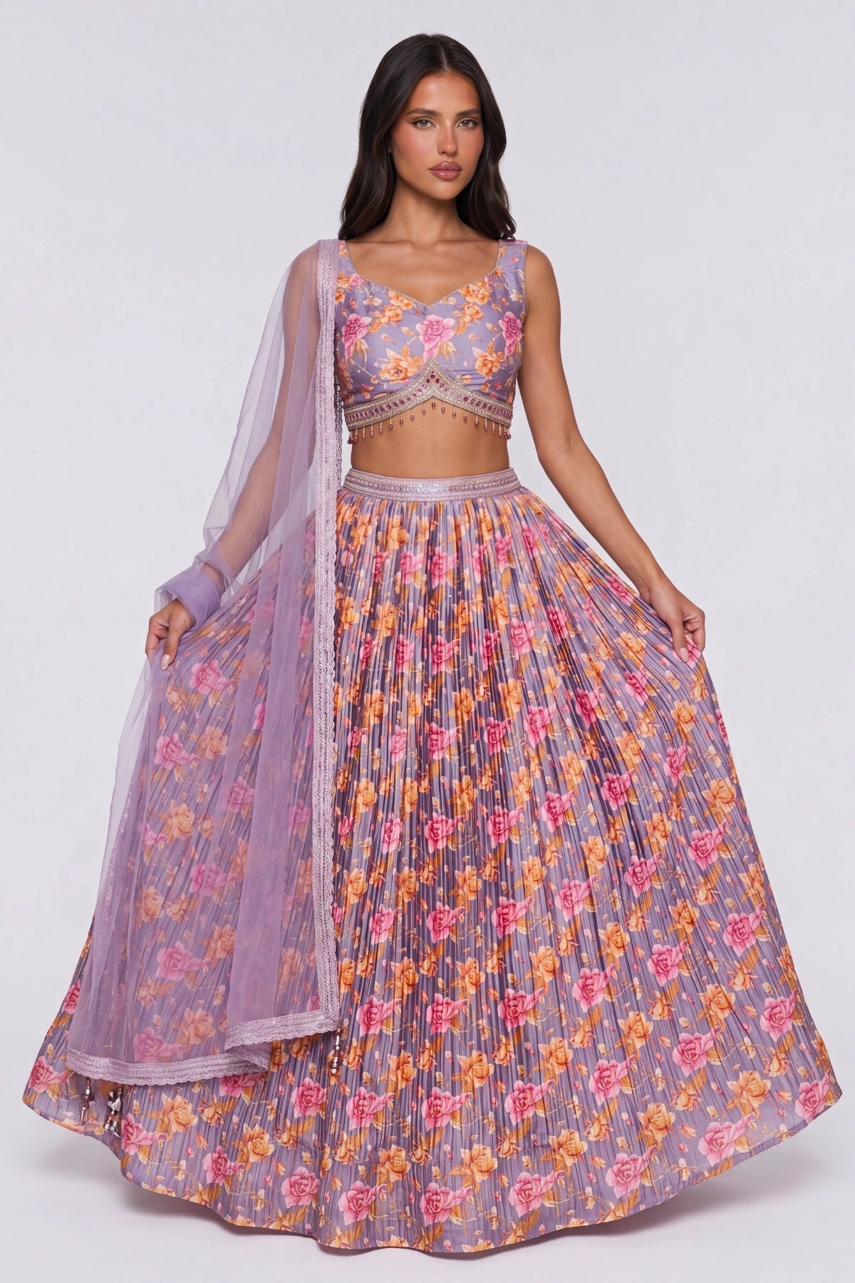 Mauverose Lehenga Set - Dorie Atelier