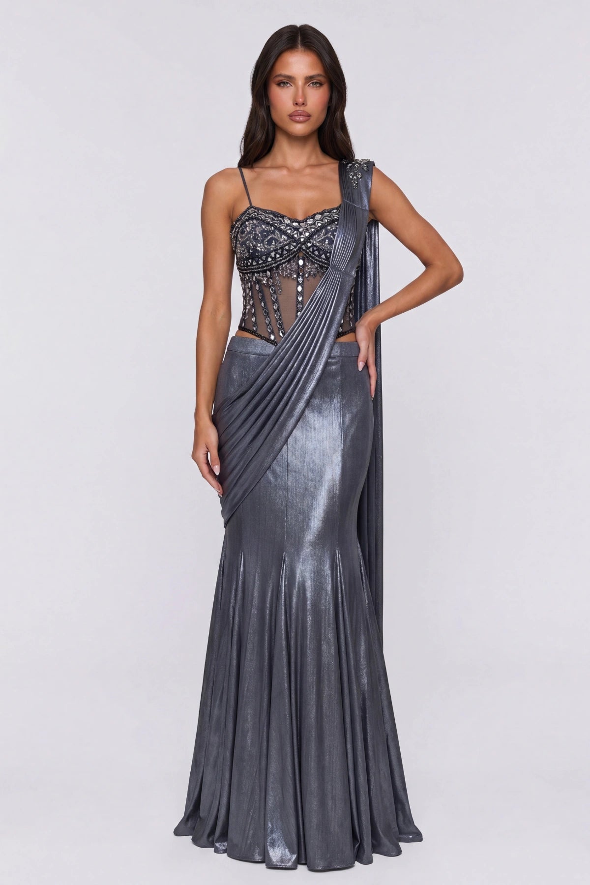 Mercure Saree Gown - Dorie Atelier