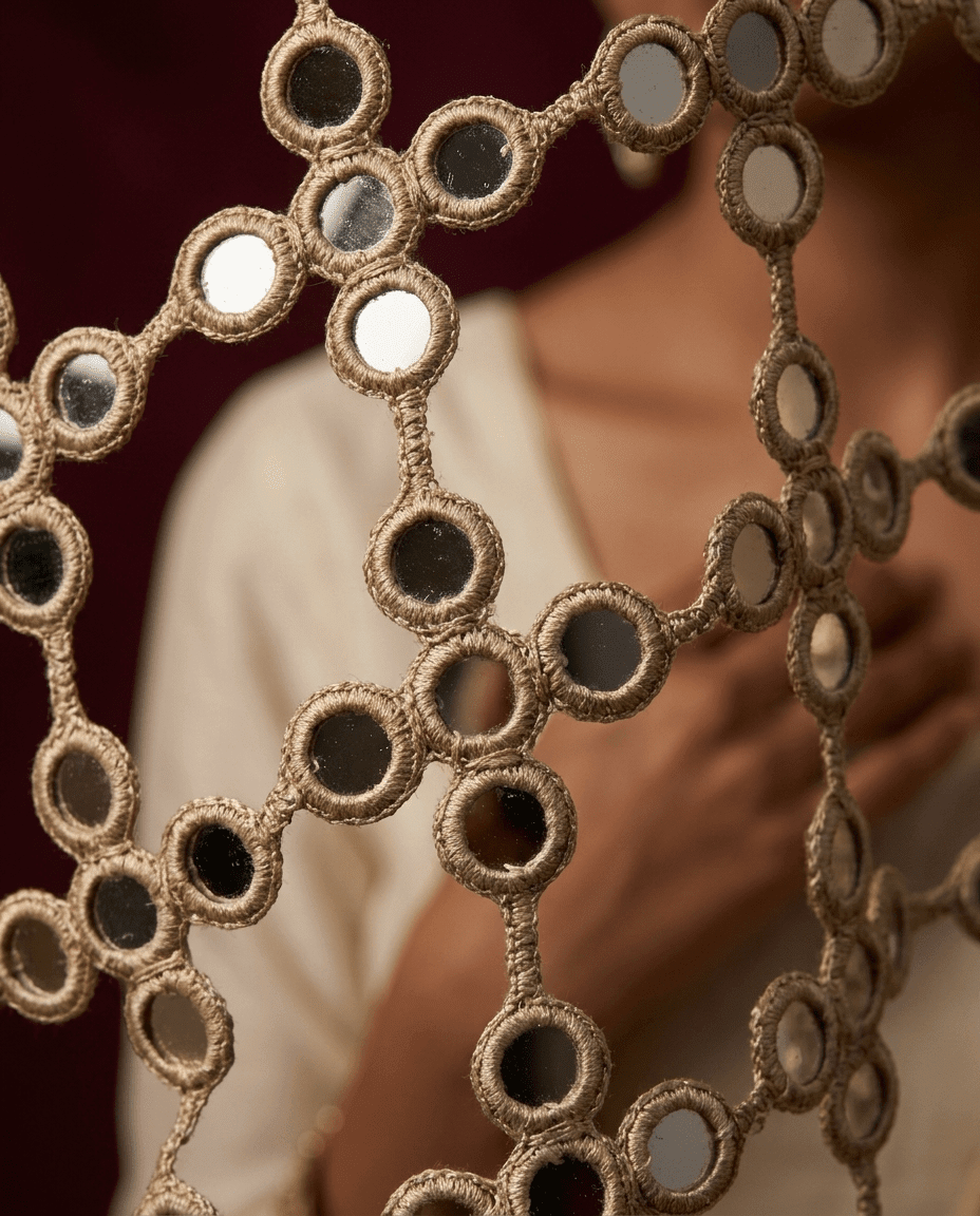 Mirror Veil Dupatta - Dorie Atelier