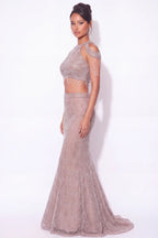 Moiré Fishtail Lehenga Set - Dorie Atelier