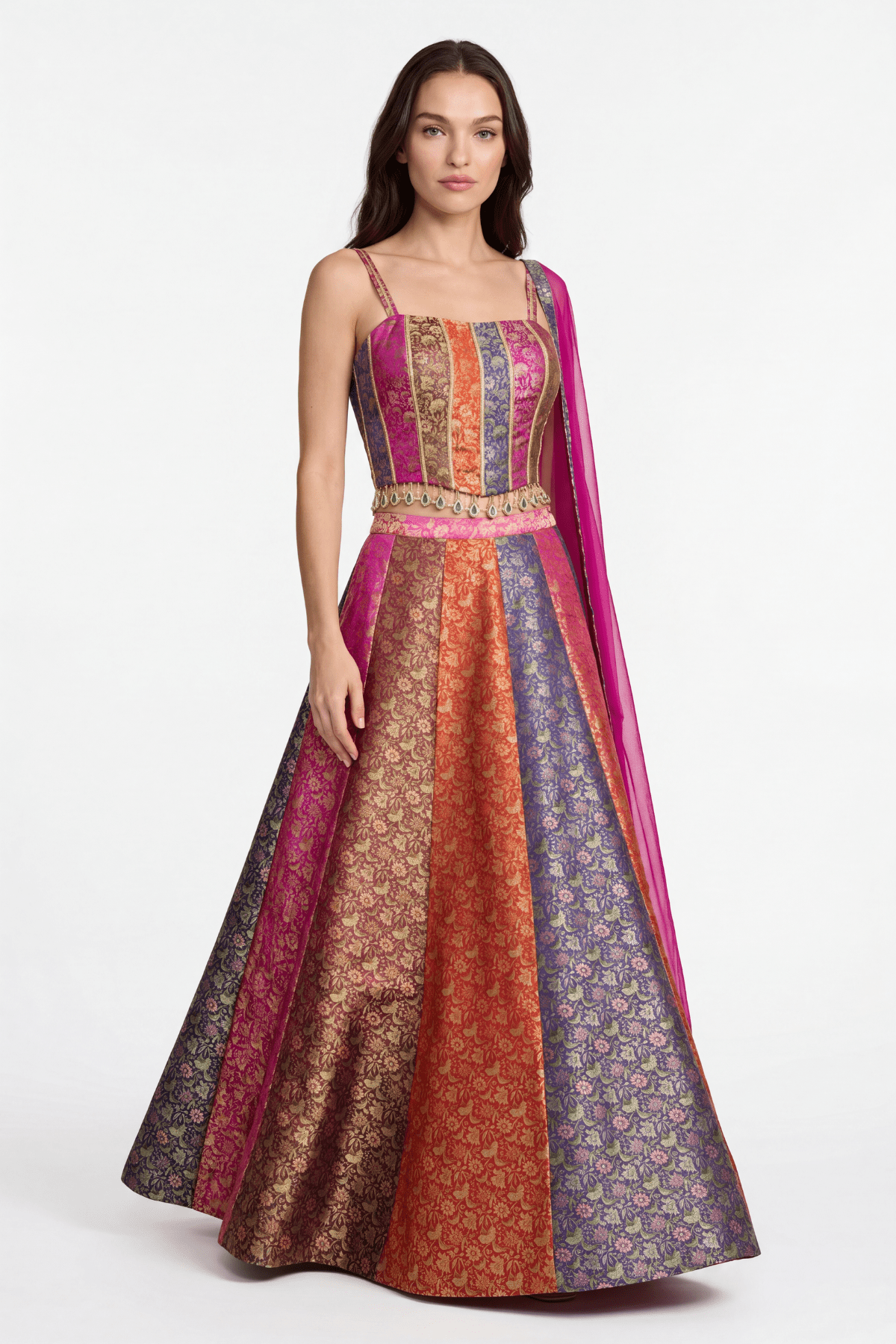 Mosaïque Lehenga Set - Dorie Atelier