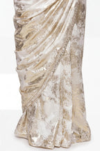 Nacre Pre-Draped Corset Saree - Dorie Atelier