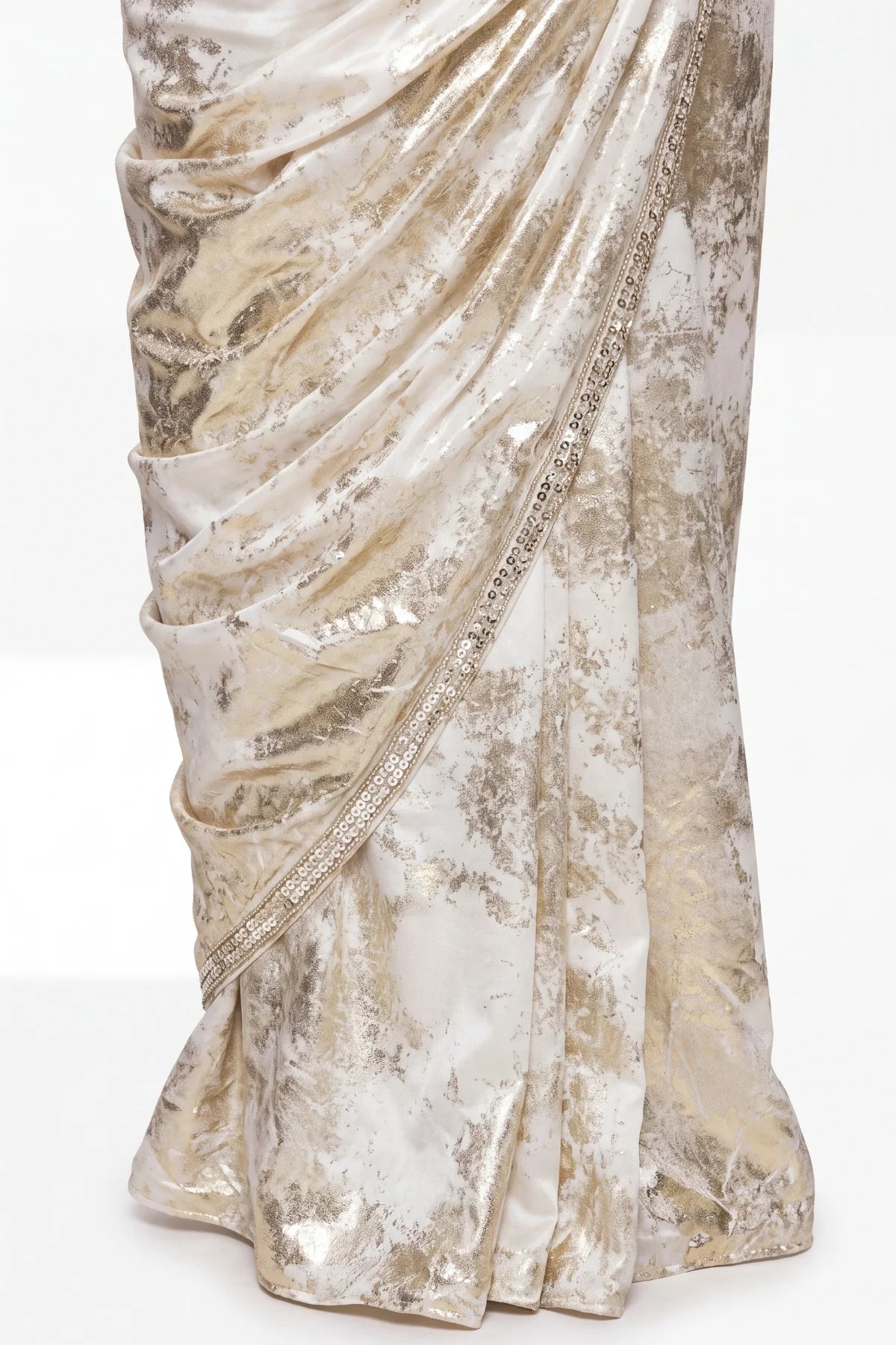 Nacre Pre-Draped Corset Saree - Dorie Atelier