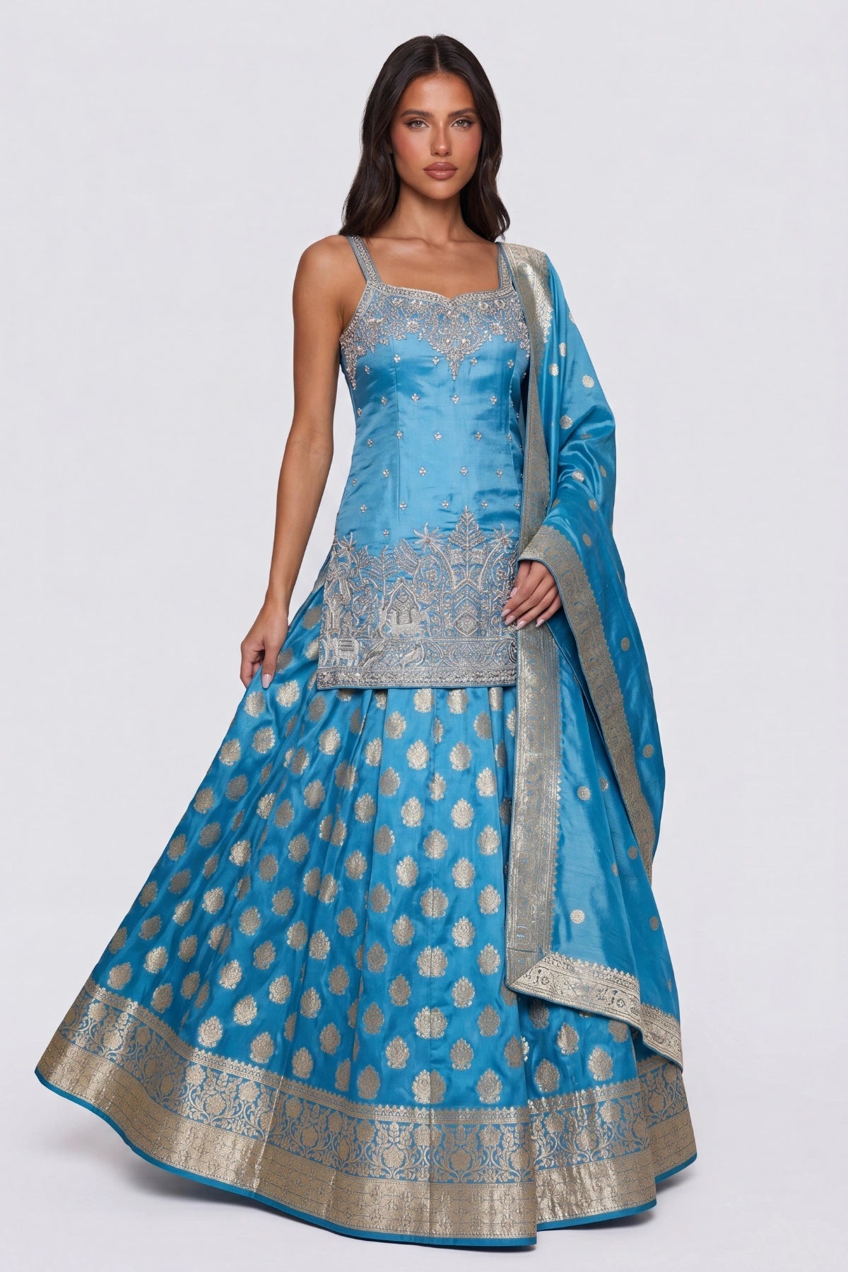 Nila Banaras Lehenga Set - Dorie Atelier