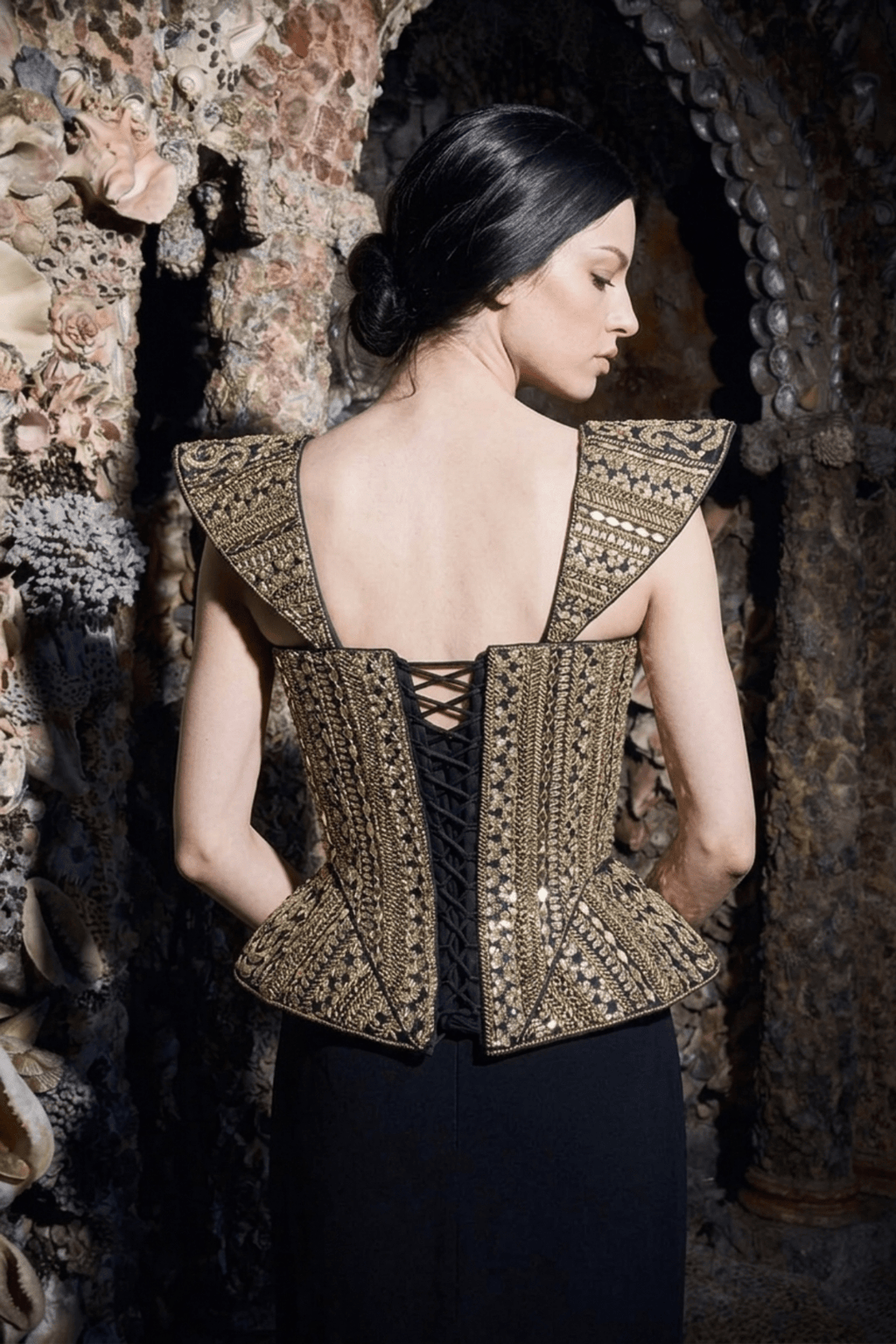 Noir Mandira Corset - Dorie Atelier