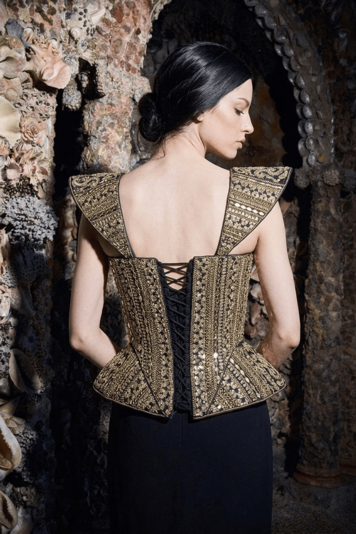 Noir Mandira Corset - Dorie Atelier