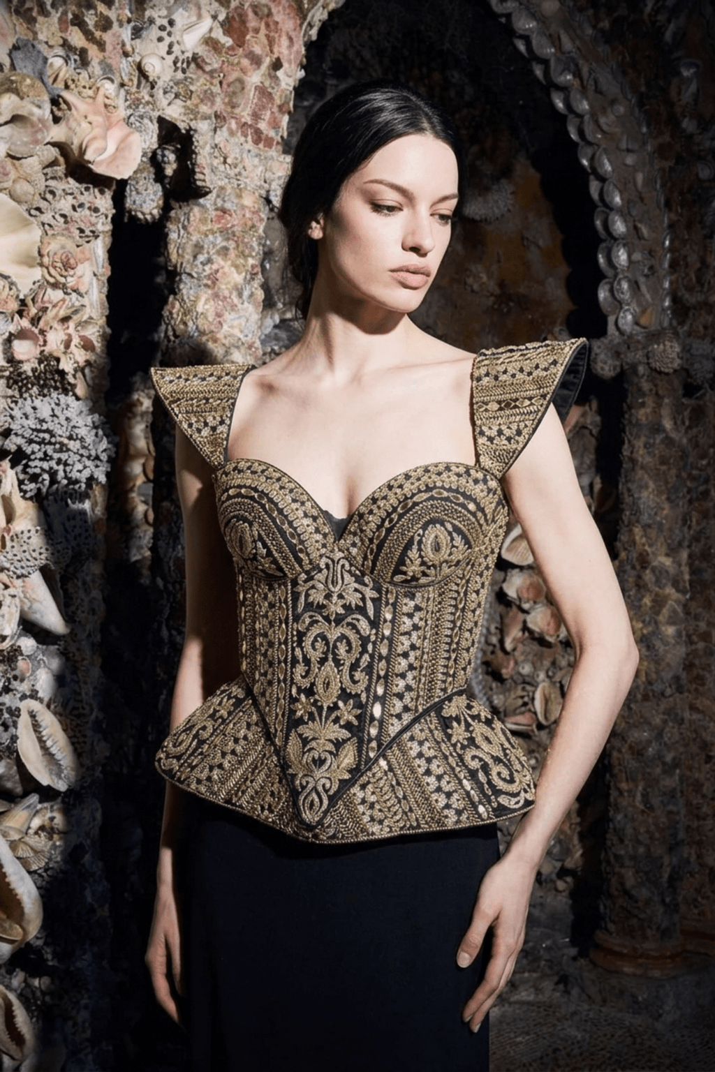 Noir Mandira Corset - Dorie Atelier