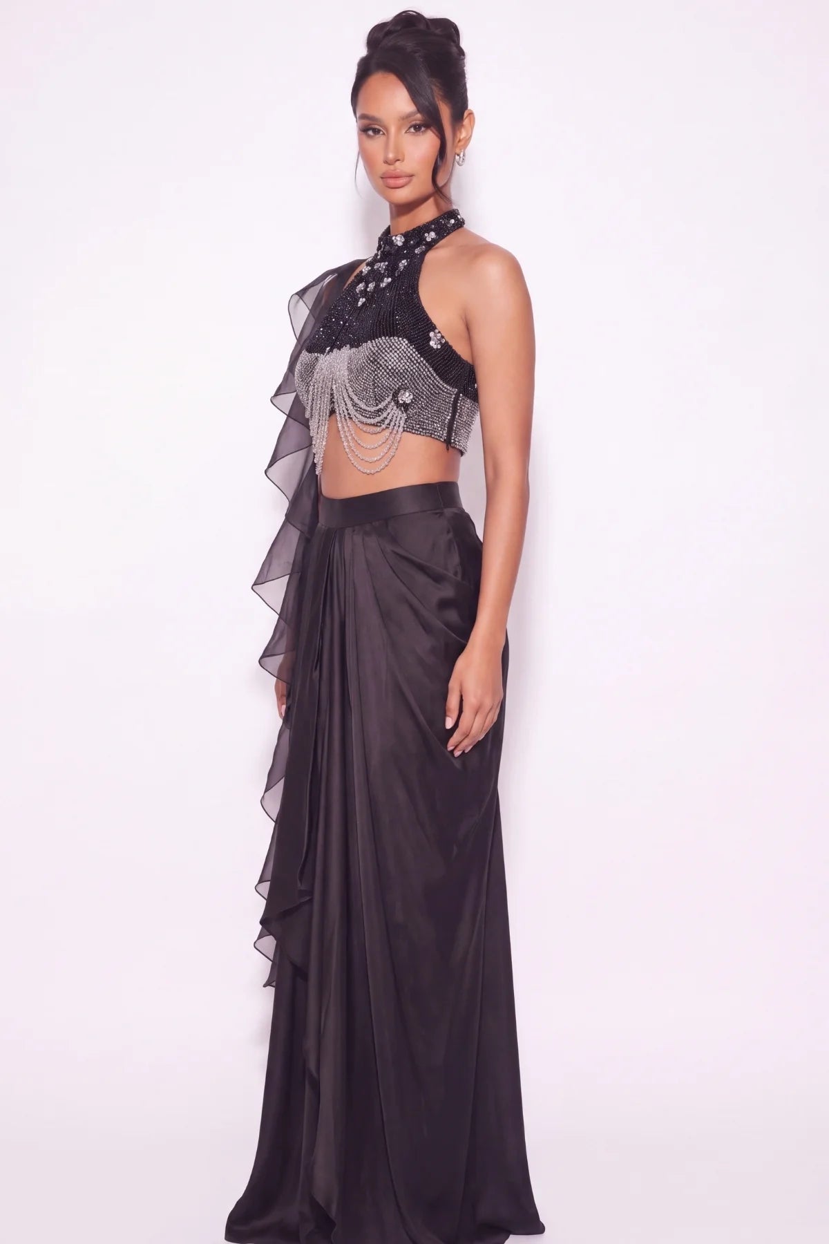 Obsidienne Crystal Halter Co-ord Set - Dorie Atelier