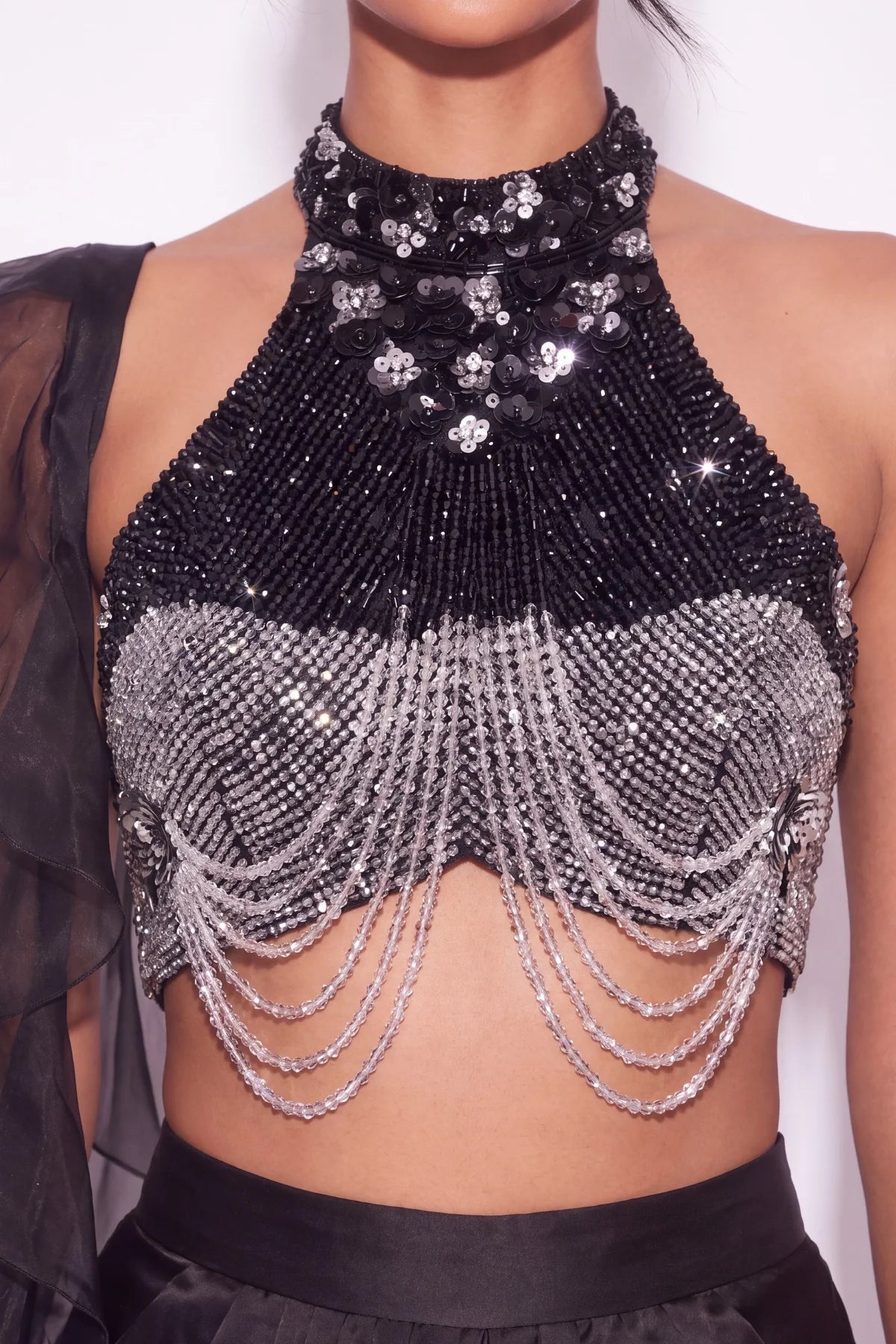 Obsidienne Crystal Halter Co-ord Set - Dorie Atelier