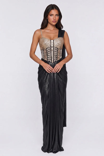 Onyx Saree Gown