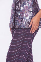 Pavot Plum Sequin Co-ord Set - Dorie Atelier