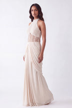 Perle Draped Gown - Dorie Atelier