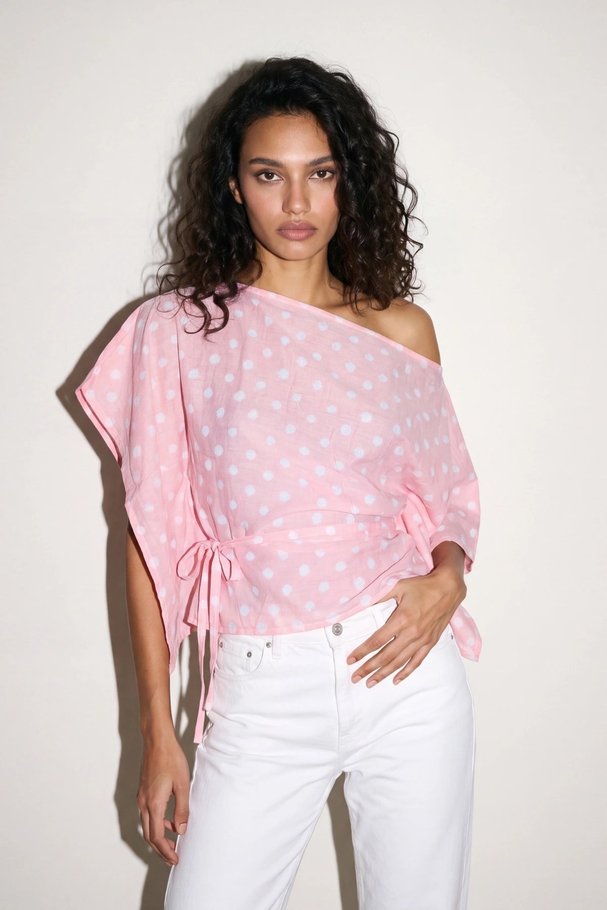 Quartz Rose Bandhani Top