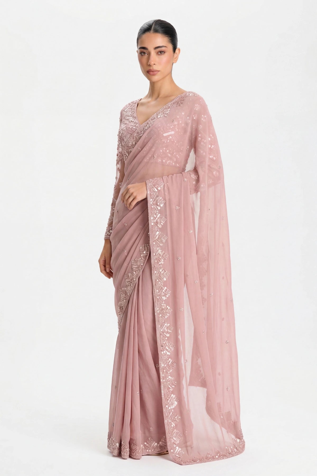 Pink Sitara Saree