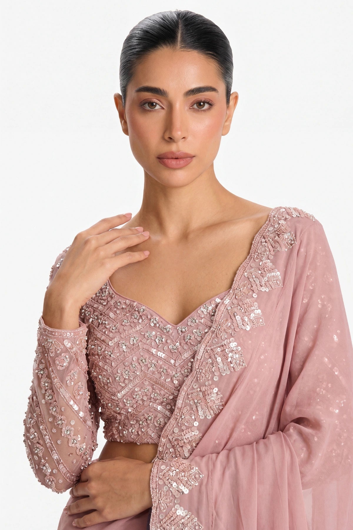 Pink Sitara Saree - Dorie Atelier