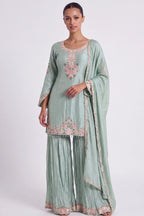 Pistache Sharara Suit - Dorie Atelier