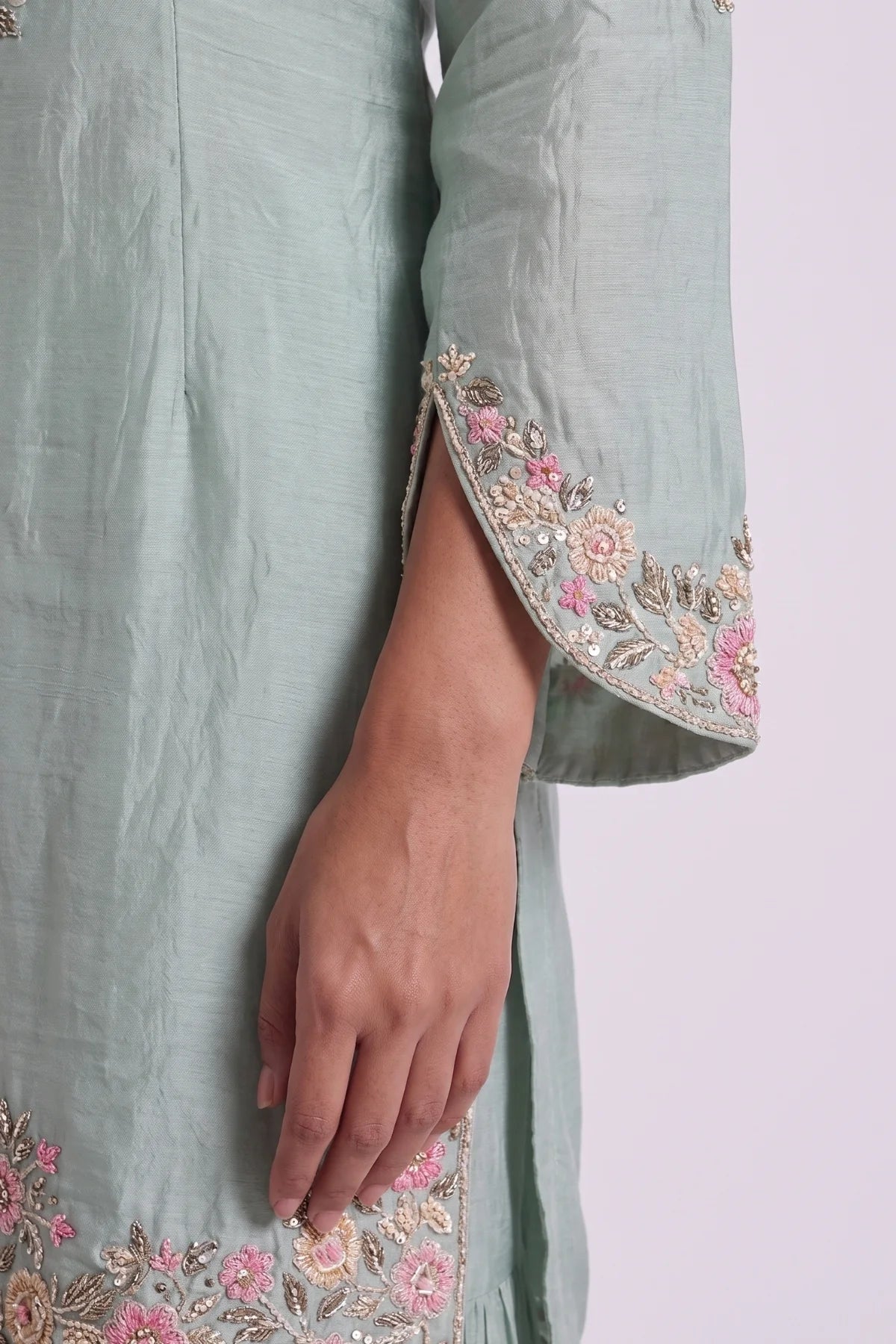 Pistache Sharara Suit - Dorie Atelier