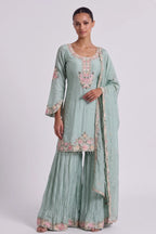 Pistache Sharara Suit - Dorie Atelier