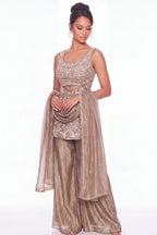 Praline Palazzo Suit Set - Dorie Atelier