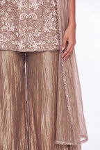 Praline Palazzo Suit Set - Dorie Atelier