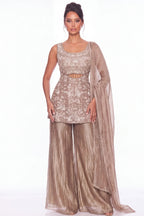 Praline Palazzo Suit Set - Dorie Atelier