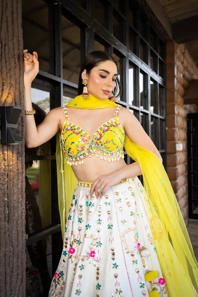 Yellow Bloom Lehenga