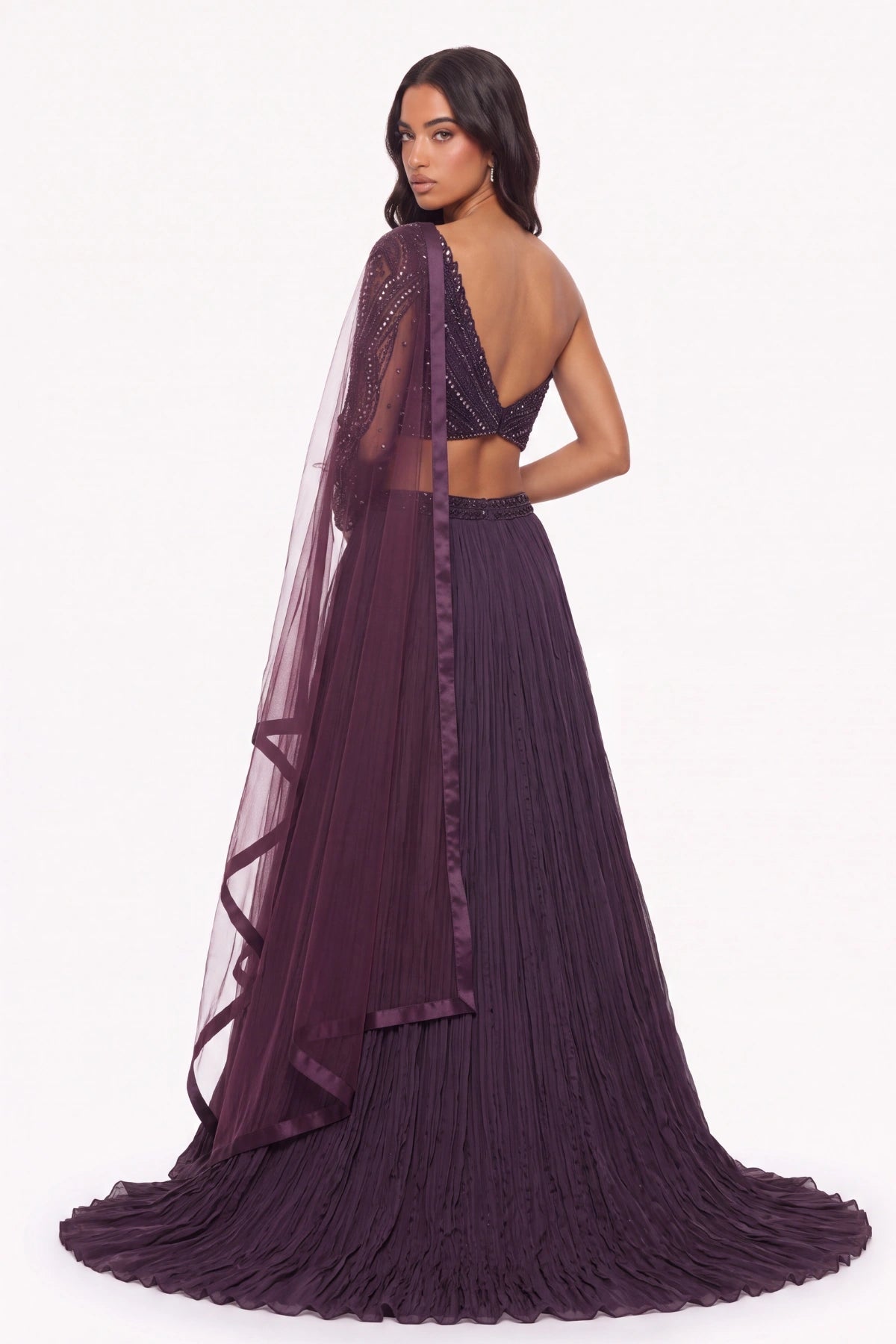 Prune Lehenga Set - Dorie Atelier