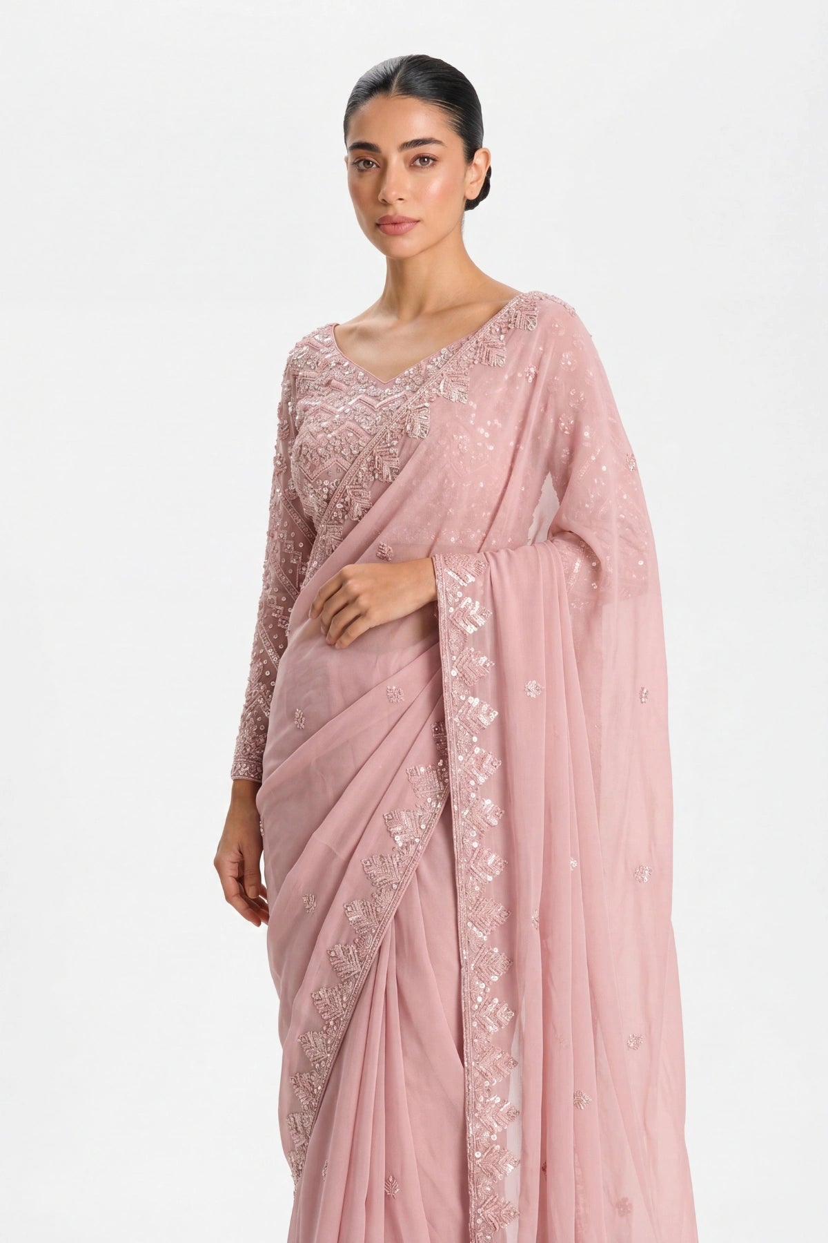 Pink Sitara Saree