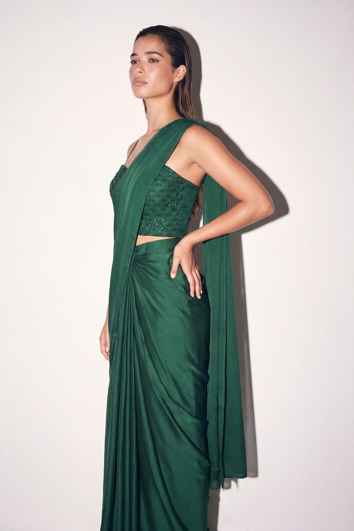 Sapin Pre-Pleated Saree - Dorie Atelier