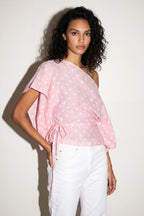 Quartz Rose Bandhani Top