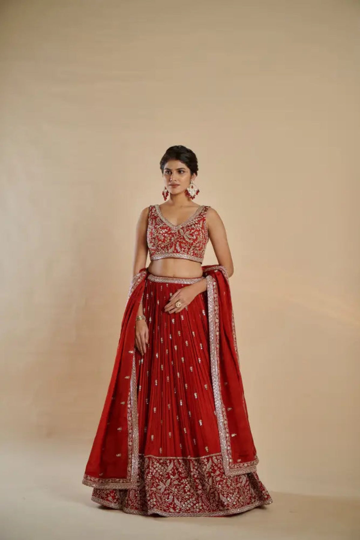 Rust Red Lehenga