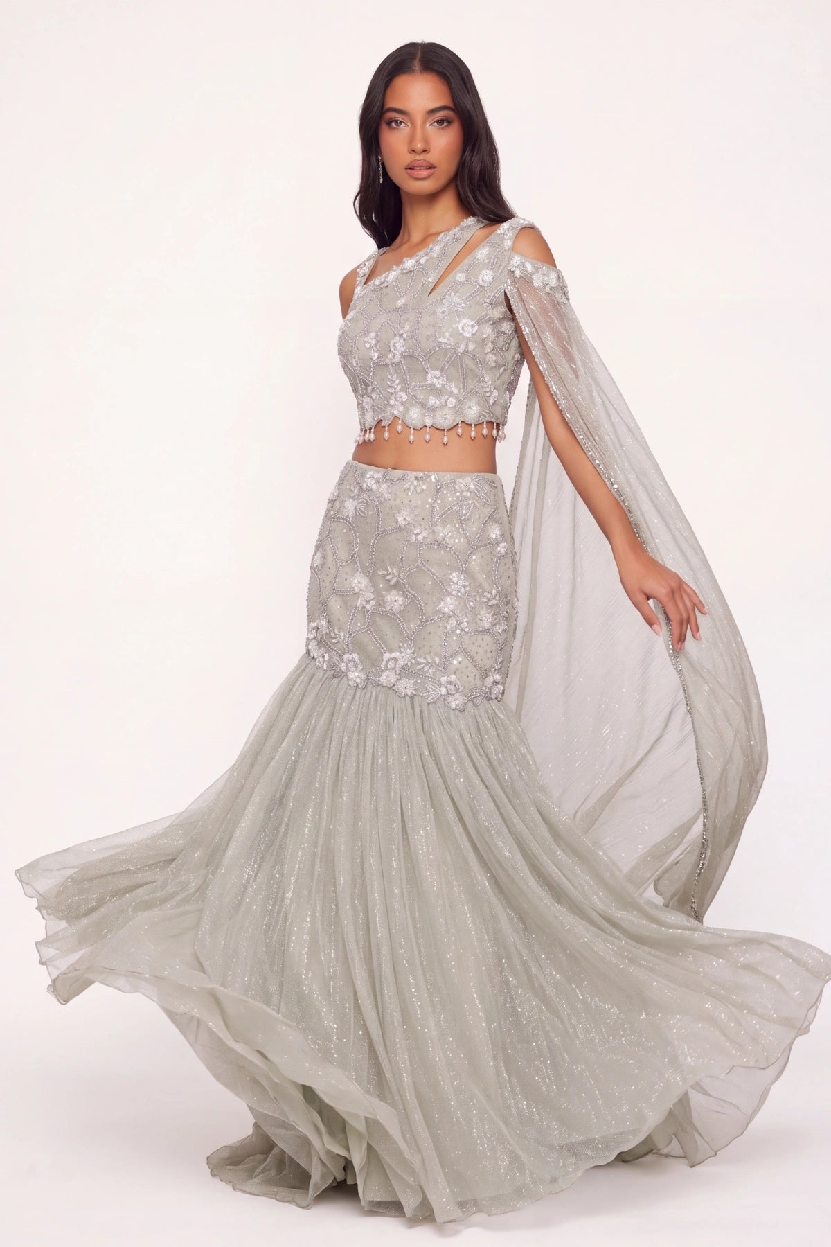 Verglas Lehenga Set - Dorie Atelier