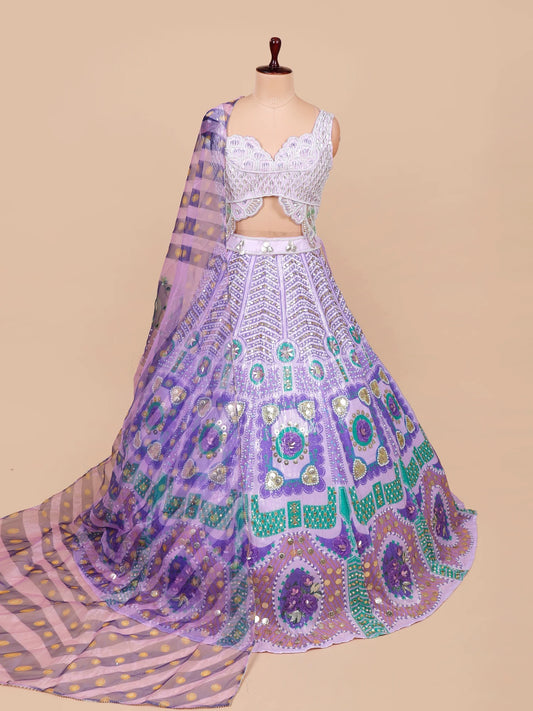 Amethyst Bloom Lehenga